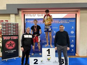 Podio del Top Fighters Spanish Open Kickboxing de 2024 en La Nucia