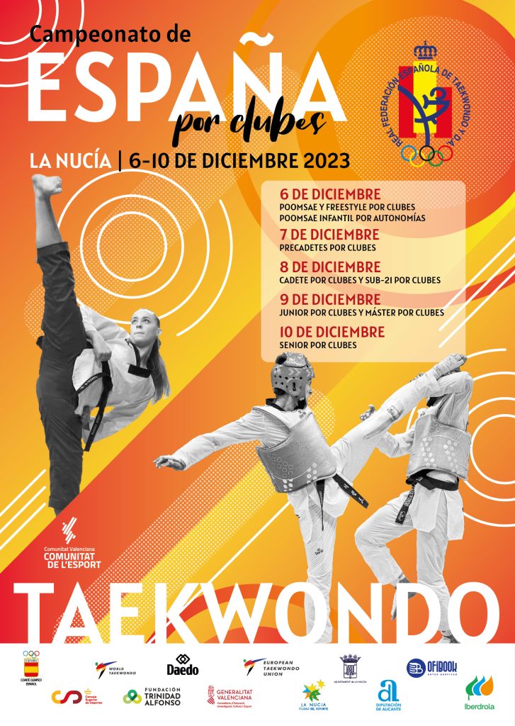 Poster del Campeonato de España de Taekwondo 2023 en La Nucía
